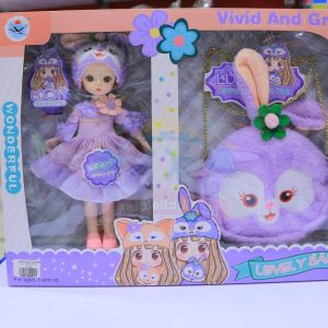 عروسة باربي مع الشنطة شكل ارنب