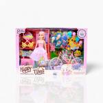 عروسة مع السيكل و الالعاب