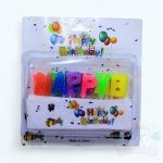 شمع حروف ترتة عيد ميلاد