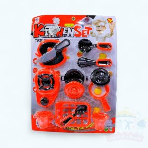 عروسة مع ادوات مطبخ 14 قطعة